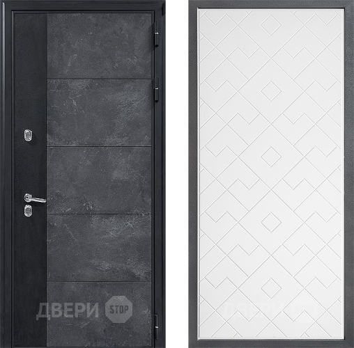 Дверь Дверной континент ДК-15 Бетон ТЕРМО ФЛ-Тиффани Белый софт в Мытищах
