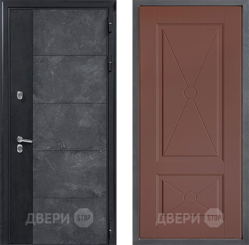 Дверь Дверной континент ДК-15 Бетон ТЕРМО ФЛ-617 Ясень шоколадный в Мытищах