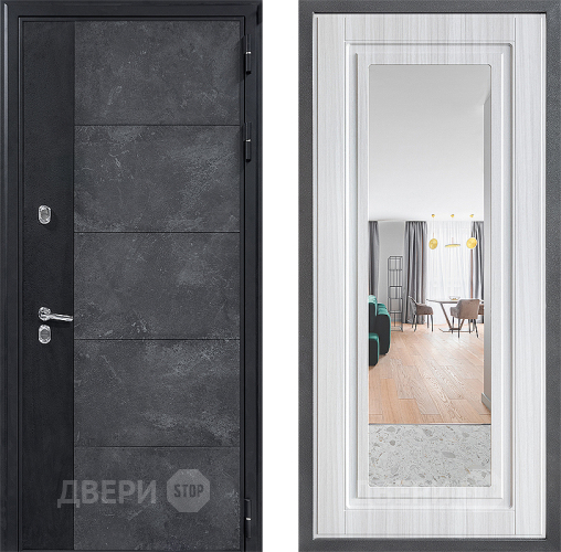Дверь Дверной континент ДК-15 Бетон ТЕРМО ФЛЗ Зеркало Сандал белый в Мытищах