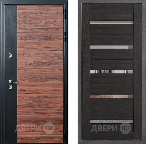 Входная металлическая Дверь Дверной континент ДК-15 Красное Дерево ТЕРМО ФЛ-47 Венге в Мытищах