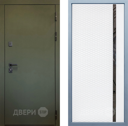 Входная металлическая Дверь Дива МД-61 МХ-47 Белый матовый в Мытищах
