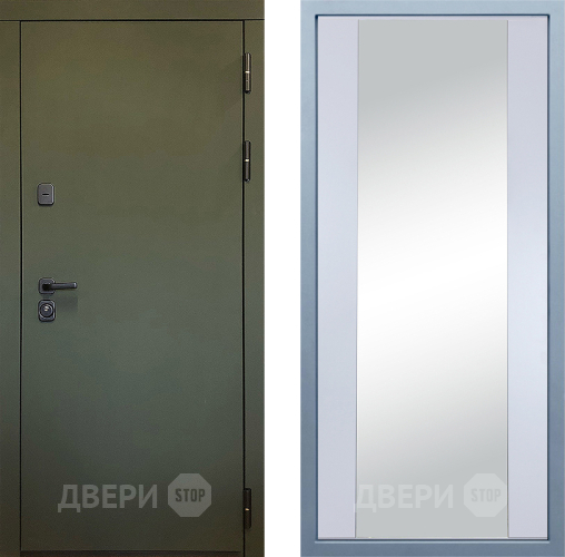 Дверь Дива МД-61 Д-15 Зеркало Белый в Мытищах