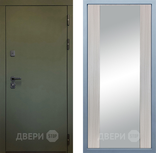 Входная металлическая Дверь Дива МД-61 Д-15 Зеркало Сандал белый в Мытищах