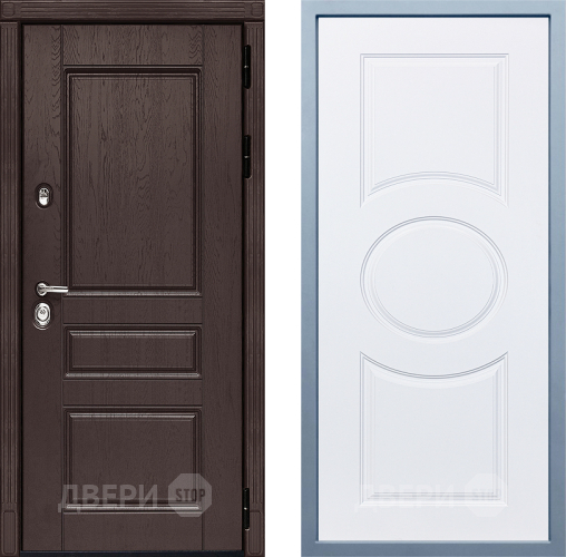 Входная металлическая Дверь Дива МД-90 Д-8 Белый в Мытищах