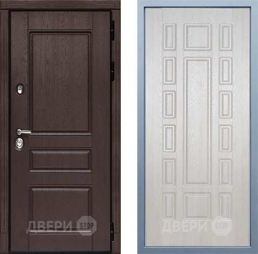 Входная металлическая Дверь Дива МД-90 М-2 Дуб филадельфия крем в Мытищах