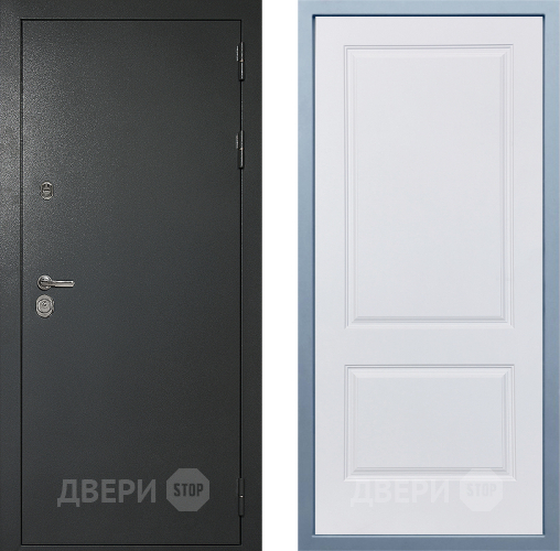 Входная металлическая Дверь Дива МД-40 Титан Д-7 Белый в Мытищах