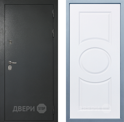 Входная металлическая Дверь Дива МД-40 Титан Д-8 Белый в Мытищах