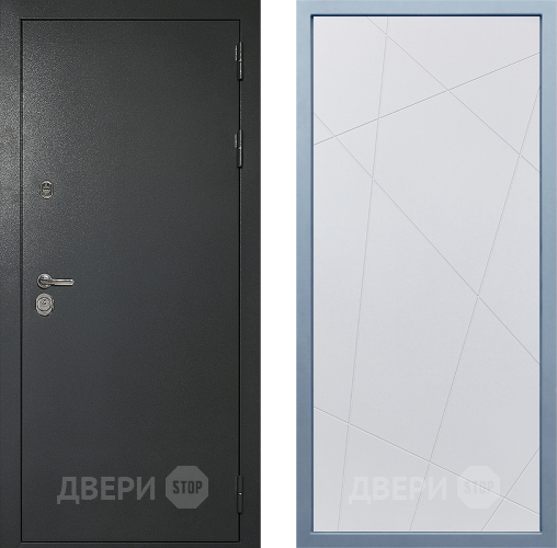 Входная металлическая Дверь Дива МД-40 Титан Д-11 Белый в Мытищах