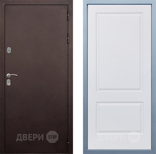 Дверь Дива МД-40 Медь Д-7 Белый в Мытищах