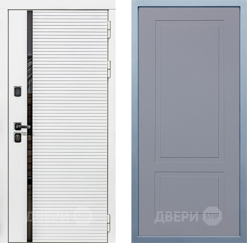 Входная металлическая Дверь Дива МХ-45 Белая STR Н-7 Силк Маус в Мытищах