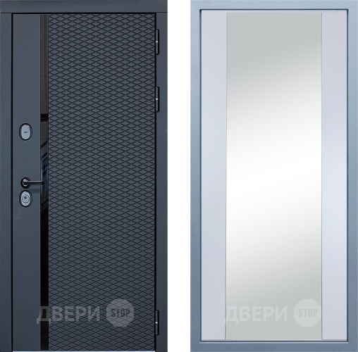 Входная металлическая Дверь Дива МХ-47 STR Д-15 Зеркало Белый в Мытищах