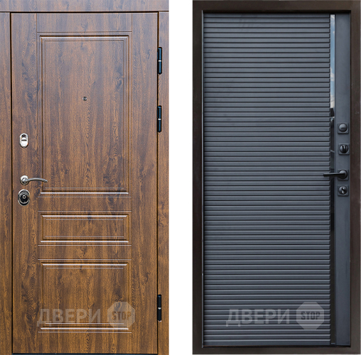 Входная металлическая Дверь Престиж Классика Дуб Porte Черный кварц в Мытищах