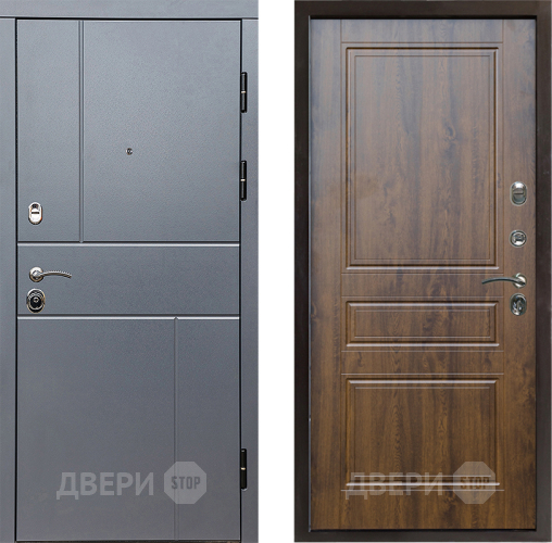 Входная металлическая Дверь Престиж Горизонт Грэй Классика Дуб в Мытищах
