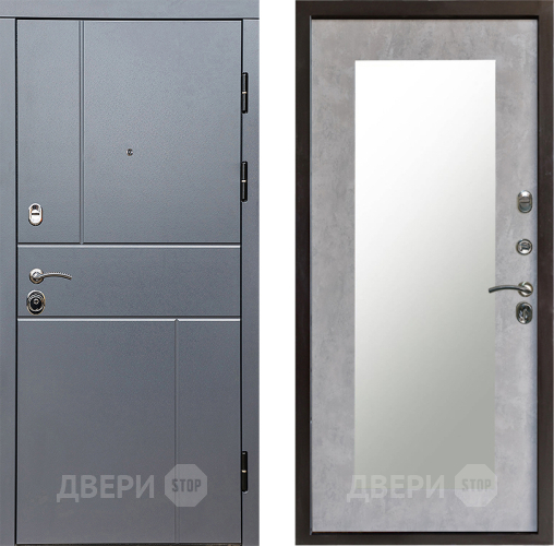 Дверь Престиж Горизонт Грэй Зеркло Пастораль Бетон светлый в Мытищах