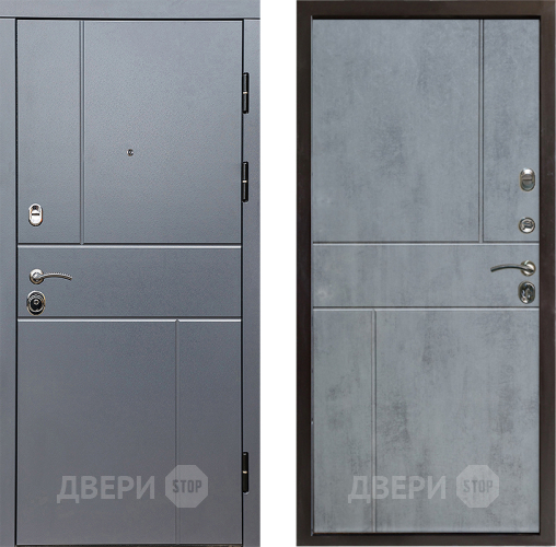 Входная металлическая Дверь Престиж Горизонт Грэй Горизонт Бетон темный в Мытищах