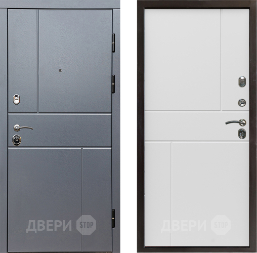 Входная металлическая Дверь Престиж Горизонт Грэй Горизонт Бетон белый в Мытищах