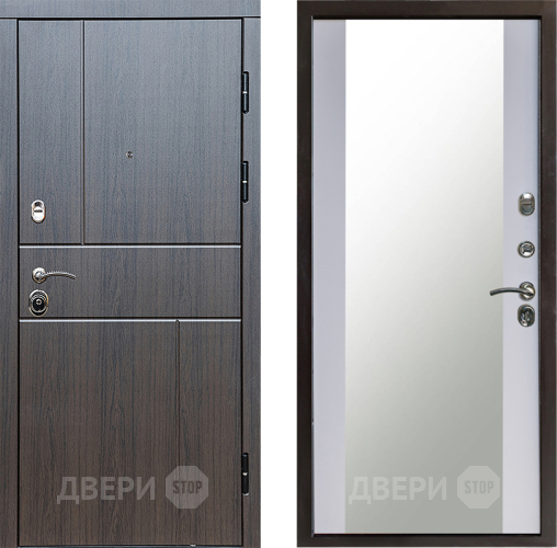 Дверь Престиж Горизонт Венге Зеркало Белый софт в Мытищах
