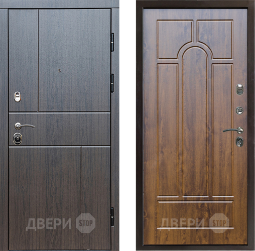 Входная металлическая Дверь Престиж Горизонт Венге Арка Дуб в Мытищах