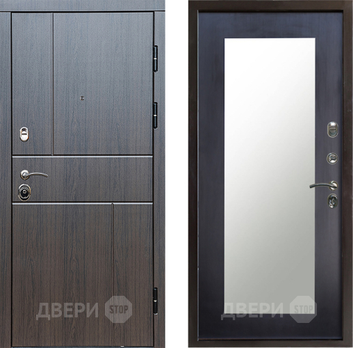 Входная металлическая Дверь Престиж Горизонт Венге Зеркло Пастораль Венге в Мытищах