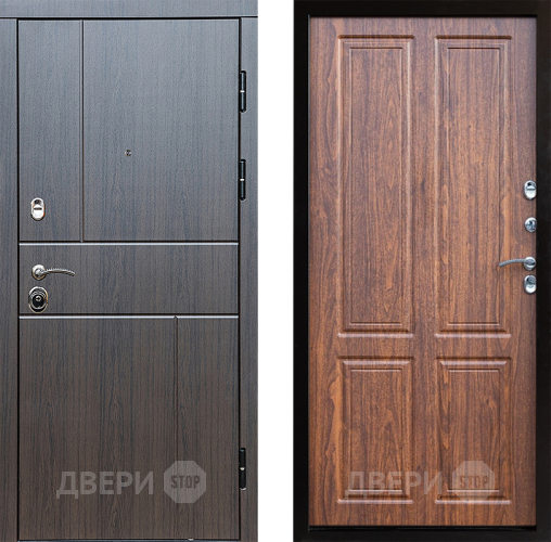 Входная металлическая Дверь Престиж Горизонт Венге Премиум Орех светлый в Мытищах