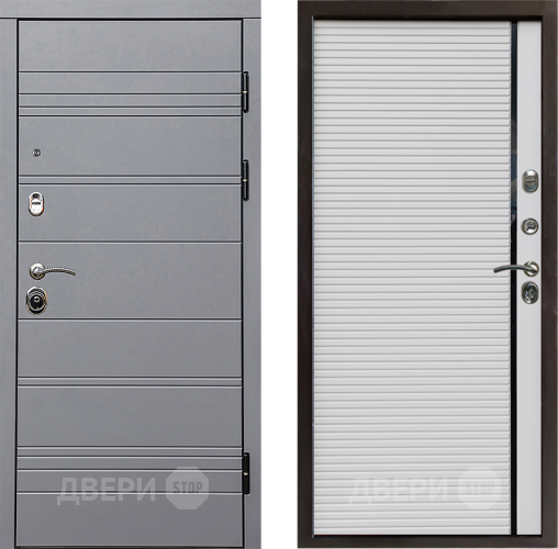 Входная металлическая Дверь Престиж Линия Грэй Porte Белый в Мытищах