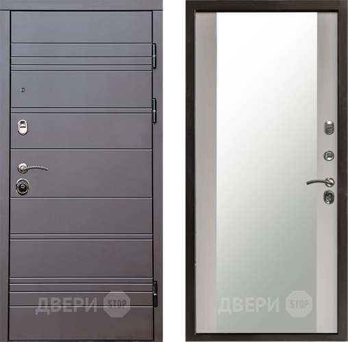 Дверь Престиж Линия Браун Зеркало Лиственница белая в Мытищах