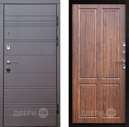 Входная металлическая Дверь Престиж Линия Браун Премиум Орех светлый в Мытищах