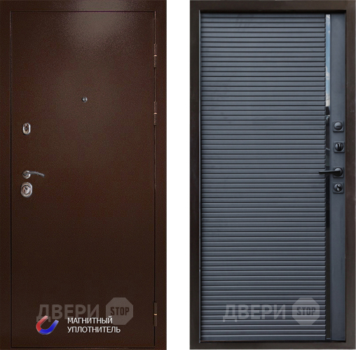 Входная металлическая Дверь Престиж Медь Porte Черный кварц в Мытищах
