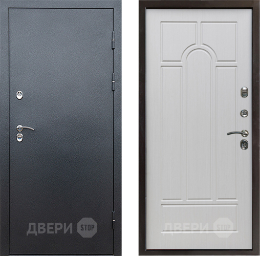 Входная металлическая Дверь Престиж TERMO с терморазрывом Снегирь Серебро Арка Лиственница белая в Мытищах
