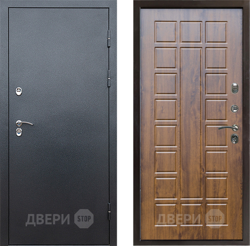 Входная металлическая Дверь Престиж TERMO с терморазрывом Снегирь Серебро Престиж Дуб в Мытищах