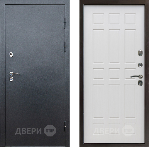 Входная металлическая Дверь Престиж TERMO с терморазрывом Снегирь Серебро Спарта Лиственница белая в Мытищах