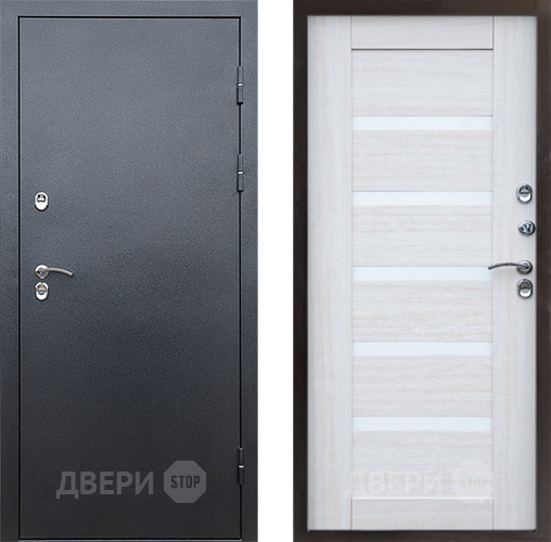 Входная металлическая Дверь Престиж TERMO с терморазрывом Снегирь Серебро Царга Лиственница белая в Мытищах