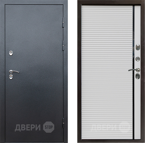 Входная металлическая Дверь Престиж TERMO с терморазрывом Снегирь Серебро Porte Белый в Мытищах
