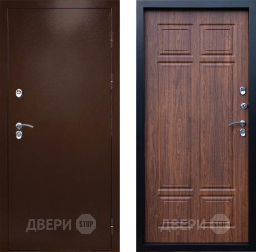 Входная металлическая Дверь Престиж TERMO с терморазрывом Снегирь Медь Премиум Орех темный в Мытищах