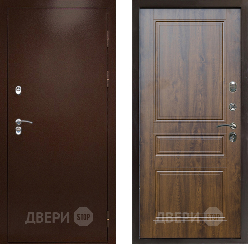 Входная металлическая Дверь Престиж TERMO с терморазрывом Снегирь Медь Классика Дуб в Мытищах