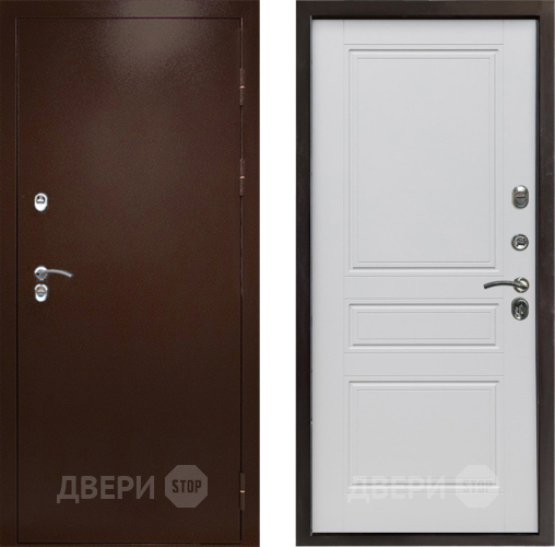 Дверь Престиж TERMO с терморазрывом Снегирь Медь Классика Белый матовый в Мытищах