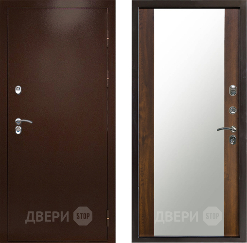 Дверь Престиж TERMO с терморазрывом Снегирь Медь Зеркало Дуб в Мытищах