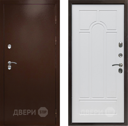 Дверь Престиж TERMO с терморазрывом Снегирь Медь Арка Белое дерево в Мытищах