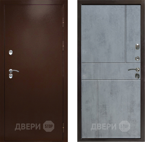 Дверь Престиж TERMO с терморазрывом Снегирь Медь Горизонт Бетон темный в Мытищах