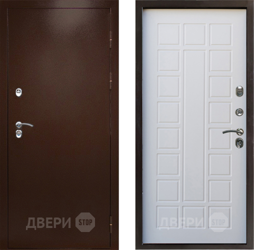 Входная металлическая Дверь Престиж TERMO с терморазрывом Снегирь Медь Престиж Белое дерево в Мытищах