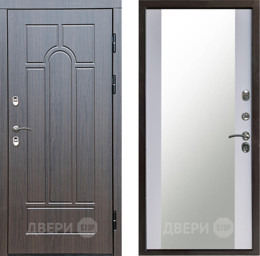 Дверь Престиж TERMO с терморазрывом Арка Зеркало Белый софт в Мытищах