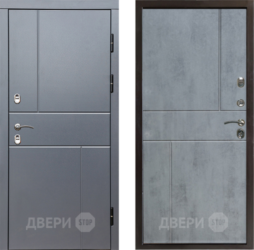 Входная металлическая Дверь Престиж TERMO с терморазрывом Горизонт Грэй Горизонт Бетон темный в Мытищах