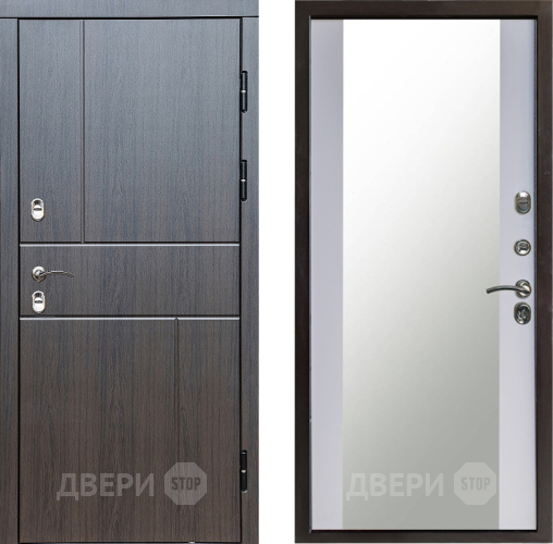 Дверь Престиж TERMO с терморазрывом Горизонт Венге Зеркало Белый софт в Мытищах