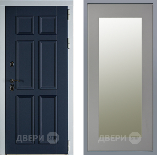 Дверь Заводские двери Стокгольм Зеркало Модерн Грей софт в Мытищах
