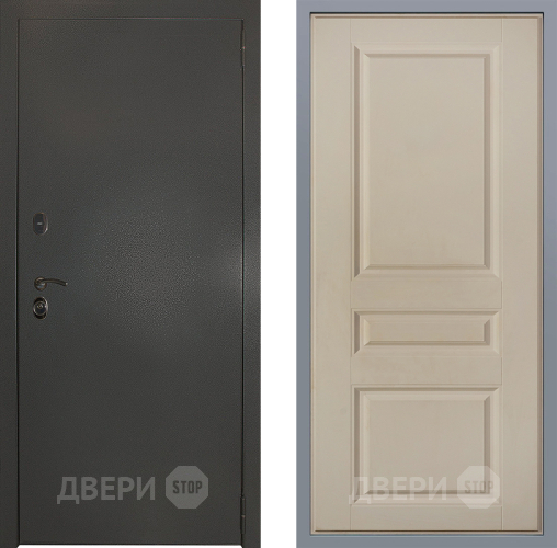 Дверь Заводские двери Эталон 3к антик серебро Стокгольм Шампань в Мытищах