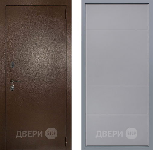 Дверь Заводские двери Эталон 3к антик медь Тривия Грей софт в Мытищах