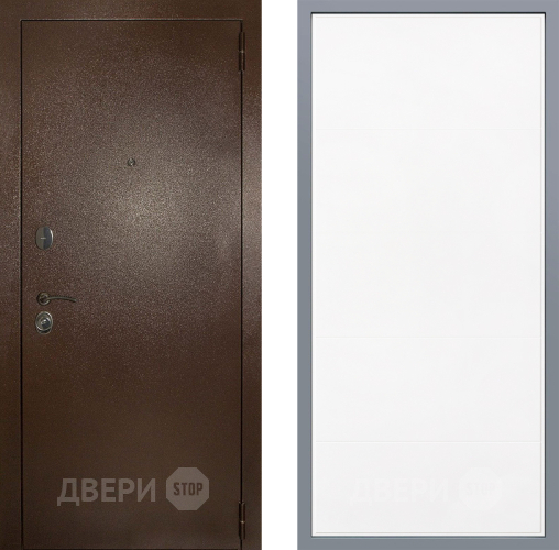 Дверь Заводские двери Эталон 3к антик медь Тривия Белый софт в Мытищах