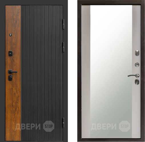 Входная металлическая Дверь Престиж Prestizh Зеркало Лиственница белая в Мытищах
