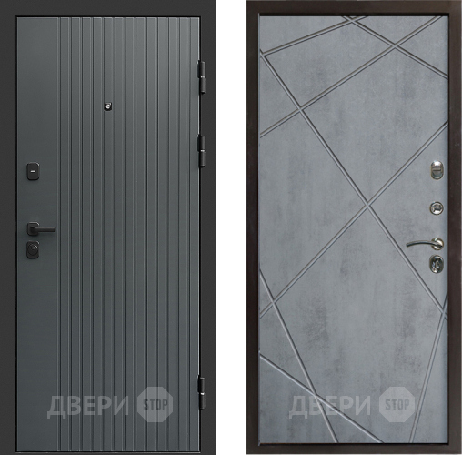 Дверь Престиж Tvist Grey Лучи Бетон темный в Мытищах
