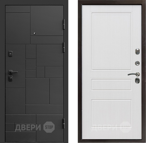 Входная металлическая Дверь Престиж Kvadro Классика Белое дерево в Мытищах